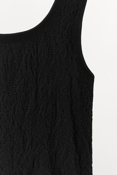 ROBE À BRETELLES SANS COUTURE EN DENTELLE - Noir de Zara - Image 5