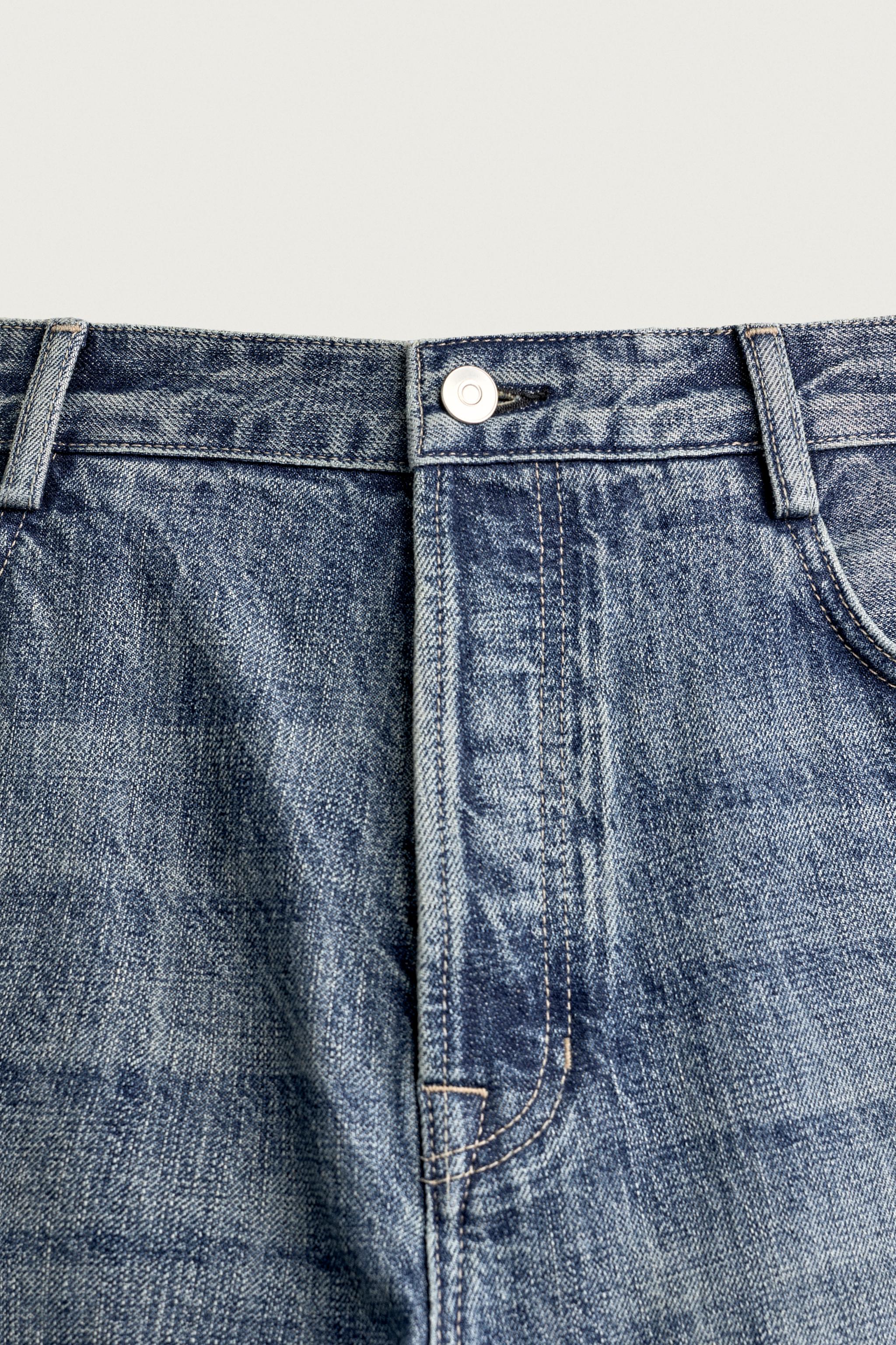 Мужские джинсы Zara RELAXED FIT PRESSED CREASE JEANS — фото 11
