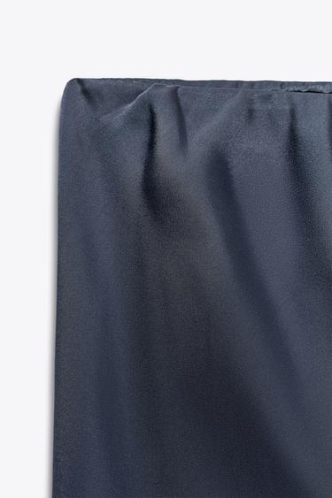 ZW COLLECTION SATIN FLARE TROUSERS - Petrol blue by Zara - Image 7