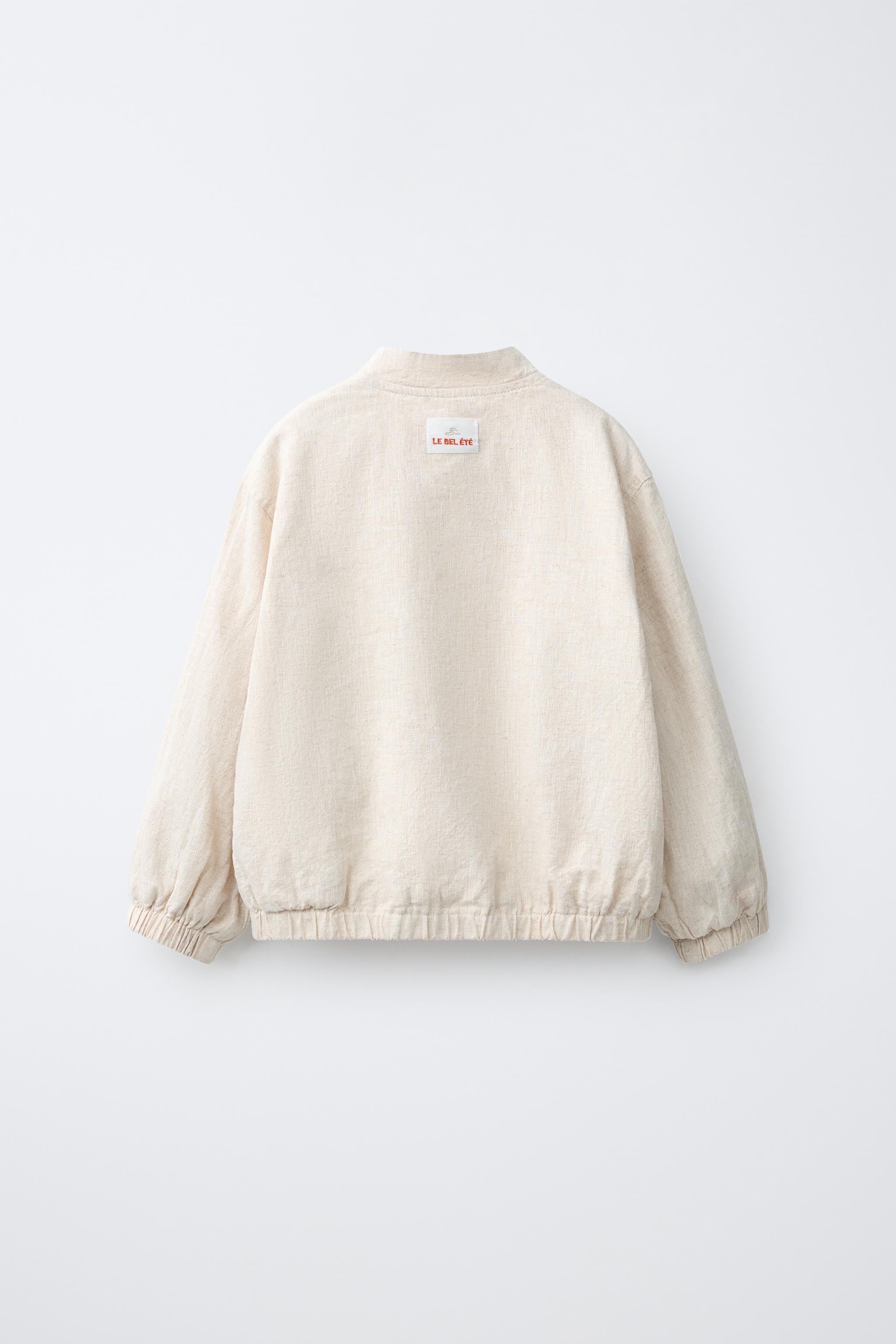 BLOUSON BOMBER LIN/COTON