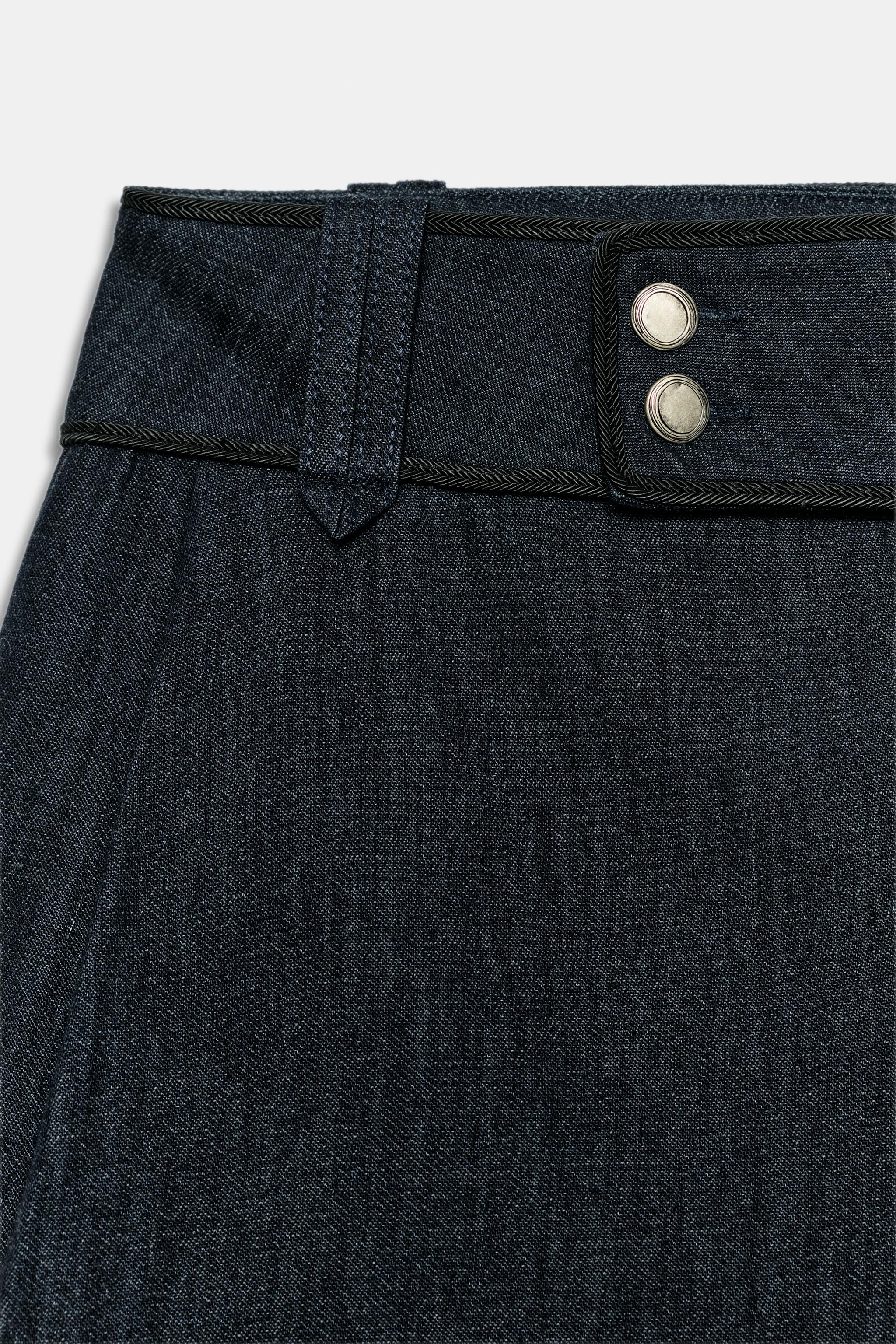 Женские юбки Zara CONTRAST PIPING SKORT — фото 8