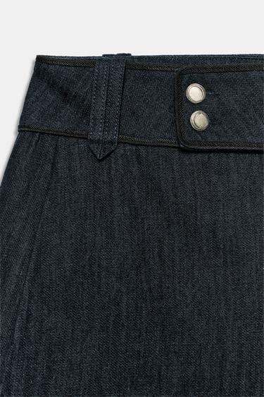 JUPE-PANTALON À LISERÉS CONTRASTANTS - Indigo de Zara - Image 8