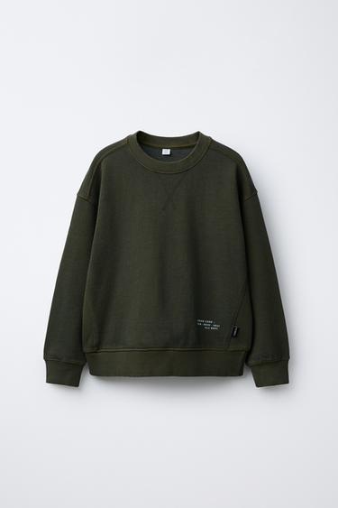 GARMENT DYE SWEATSHIRT - Green by Zara