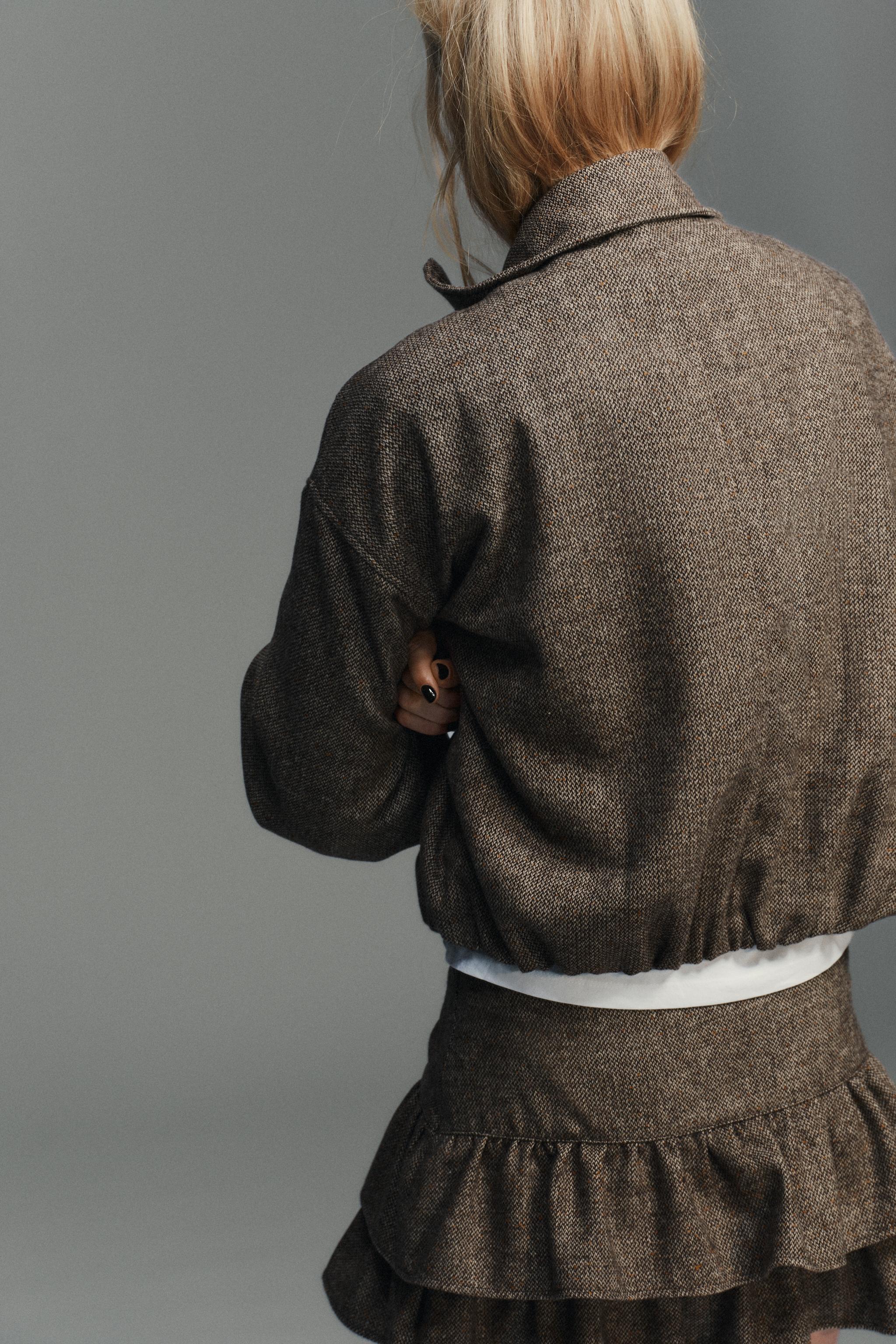 HERRINGBONE WOOL BLEND JACKET