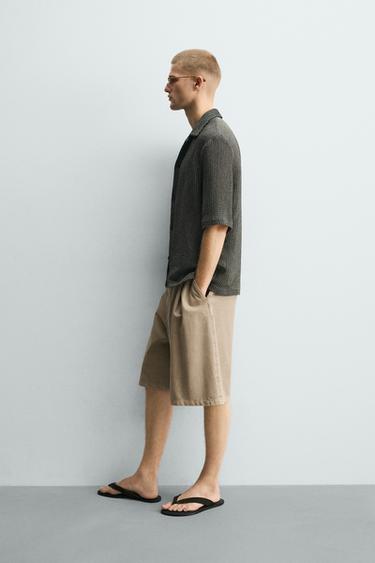 CHEMISE STRUCTURÉE RELAXED FIT - Noir de Zara - Image 3
