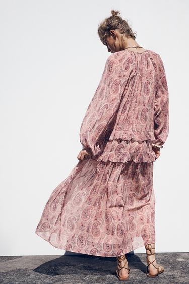 RUFFLED PRINTED DRESS - Multicoloured by Zara - Image 5