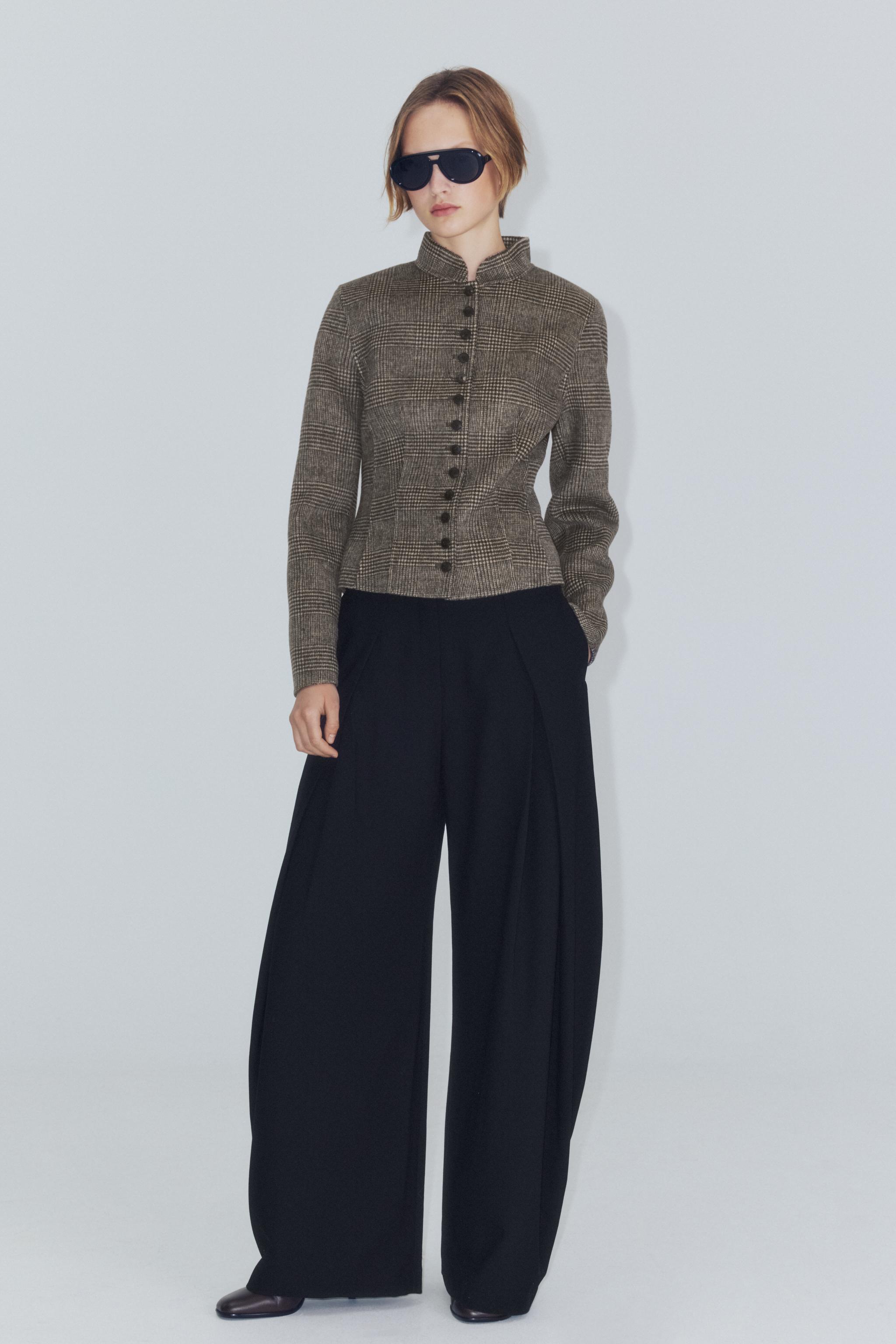 ZW COLLECTION WOOL CROPPED JACKET