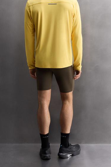 Zara COMPRESSION RUNNING TIGHTS - Khaki