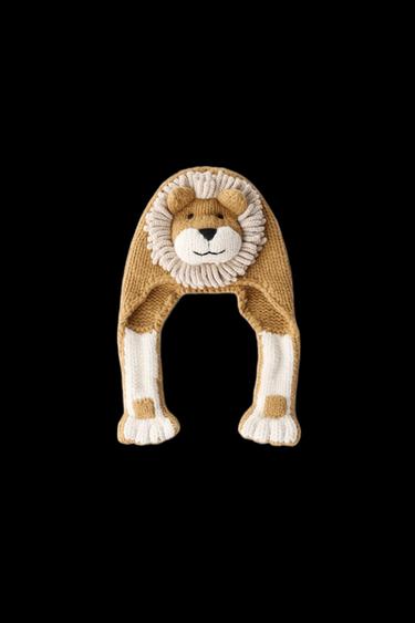 MÜTZE LÖWE WOLLE LIMITED EDITION - Braun von Zara - Bild 0