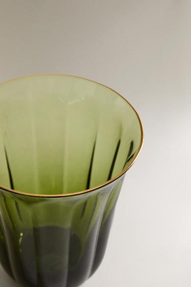RAISED CHRISTMAS GLASS TUMBLER - Green by Zara - Image 2