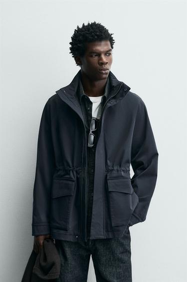 RELAXED FIT PARKA - Navy blue by Zara