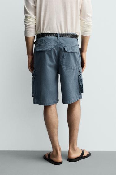 BERMUDA CARGO COUPE DÉCONTRACTÉE - Bleu de Zara - Image 2