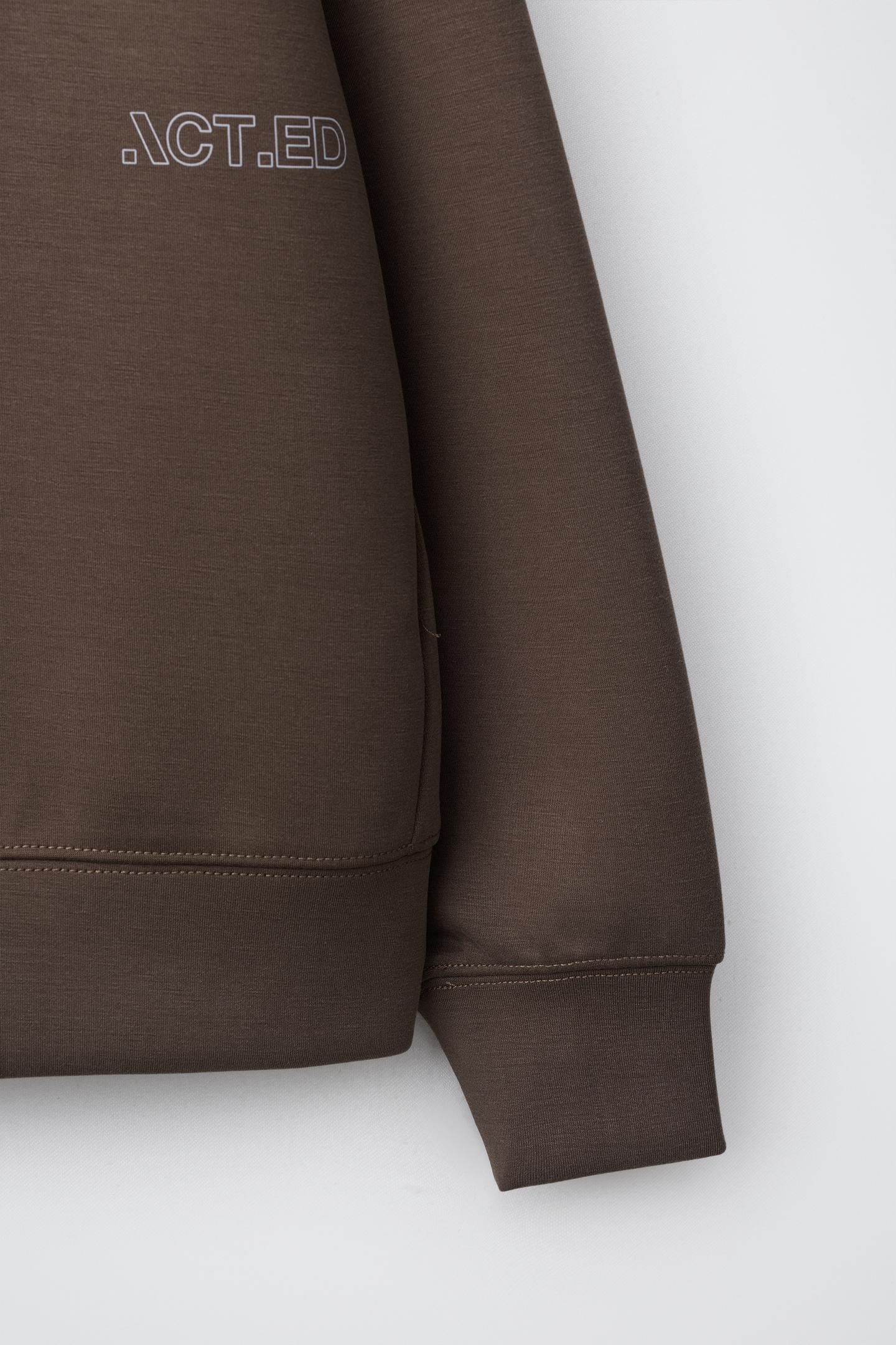 Детская толстовка Zara Sporty Text, цвет: Коричневый — фото 4