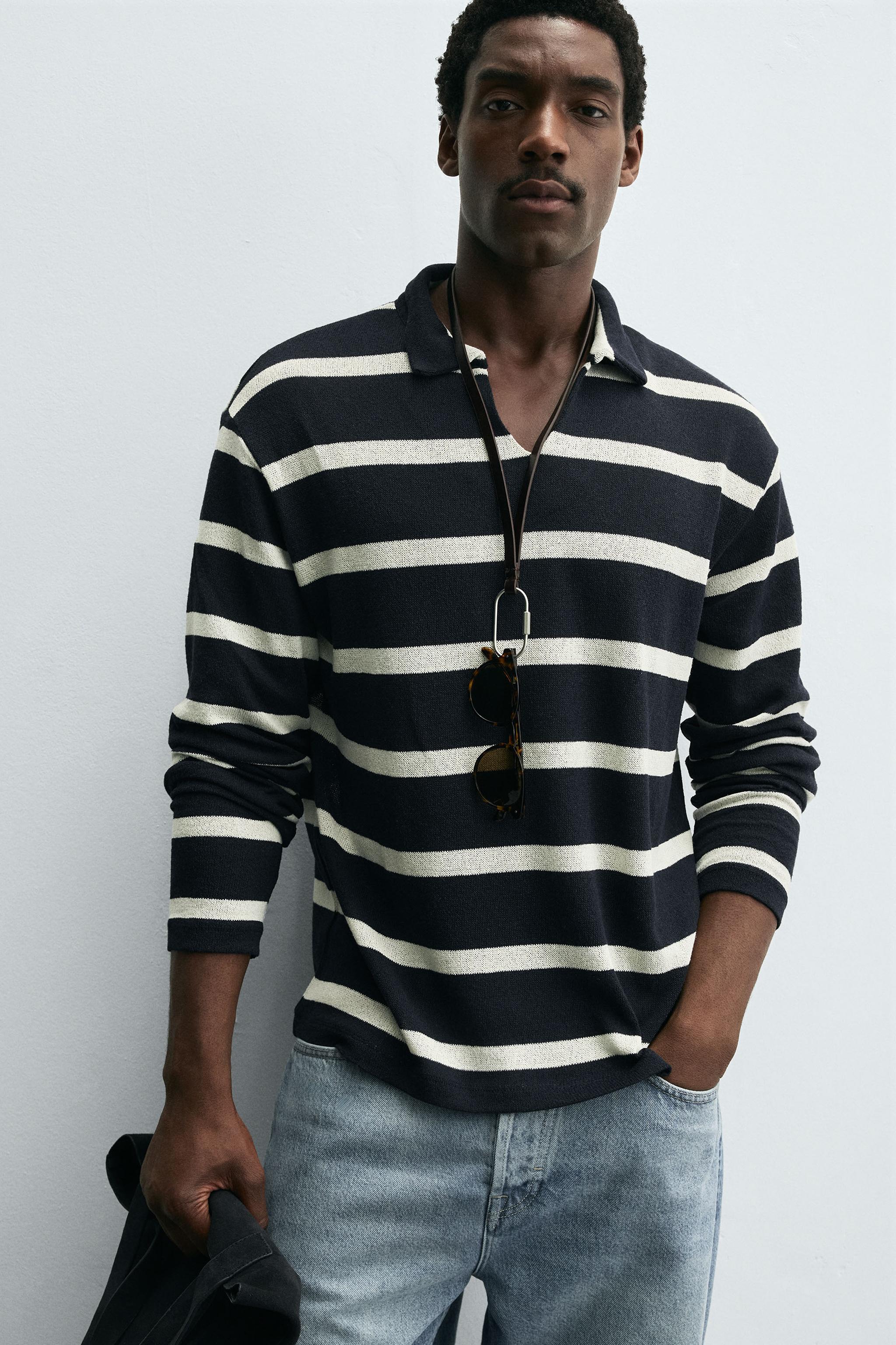 ZARA デニムポロシャツ Sサイズ ZARA】Z1975 クロップドオーバーサイズデニムシャツ 8228/026