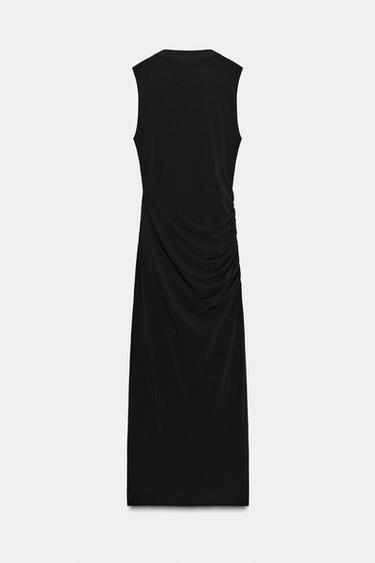 ROBE CUT OUT DRAPÉE PAILLETTES - Noir de Zara - Image 6