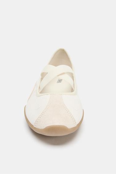 BALLERINES SPORT À BRIDES ÉLASTIQUES - Blanc écru de Zara - Image 3