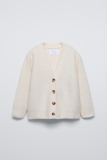 КАРДИГАН С ПУГОВИЦАМИ — ЭКРЮ от Zara — изображение 0