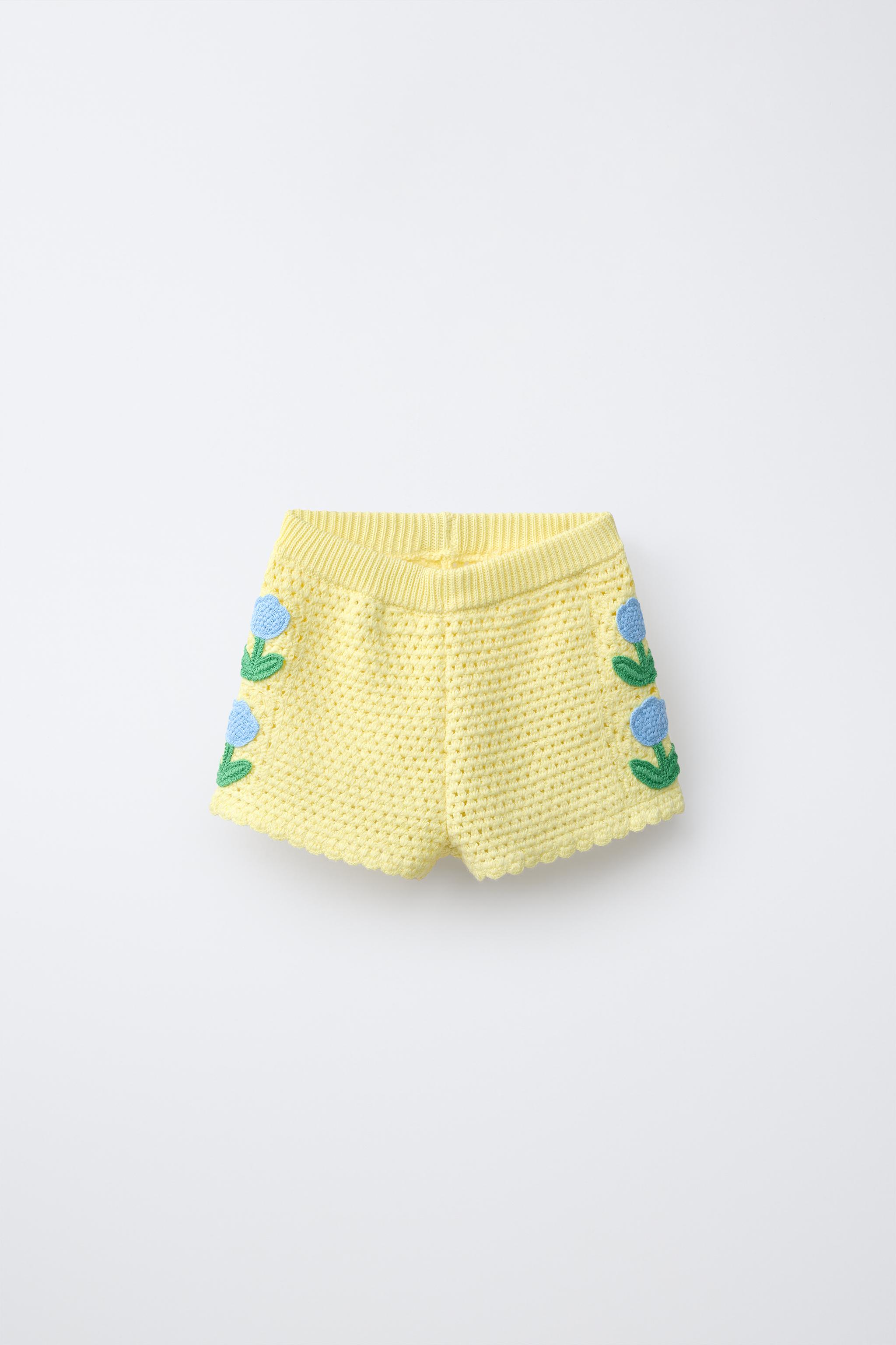 Детские шорты Zara TULIP CROCHET KNIT SHORTS
