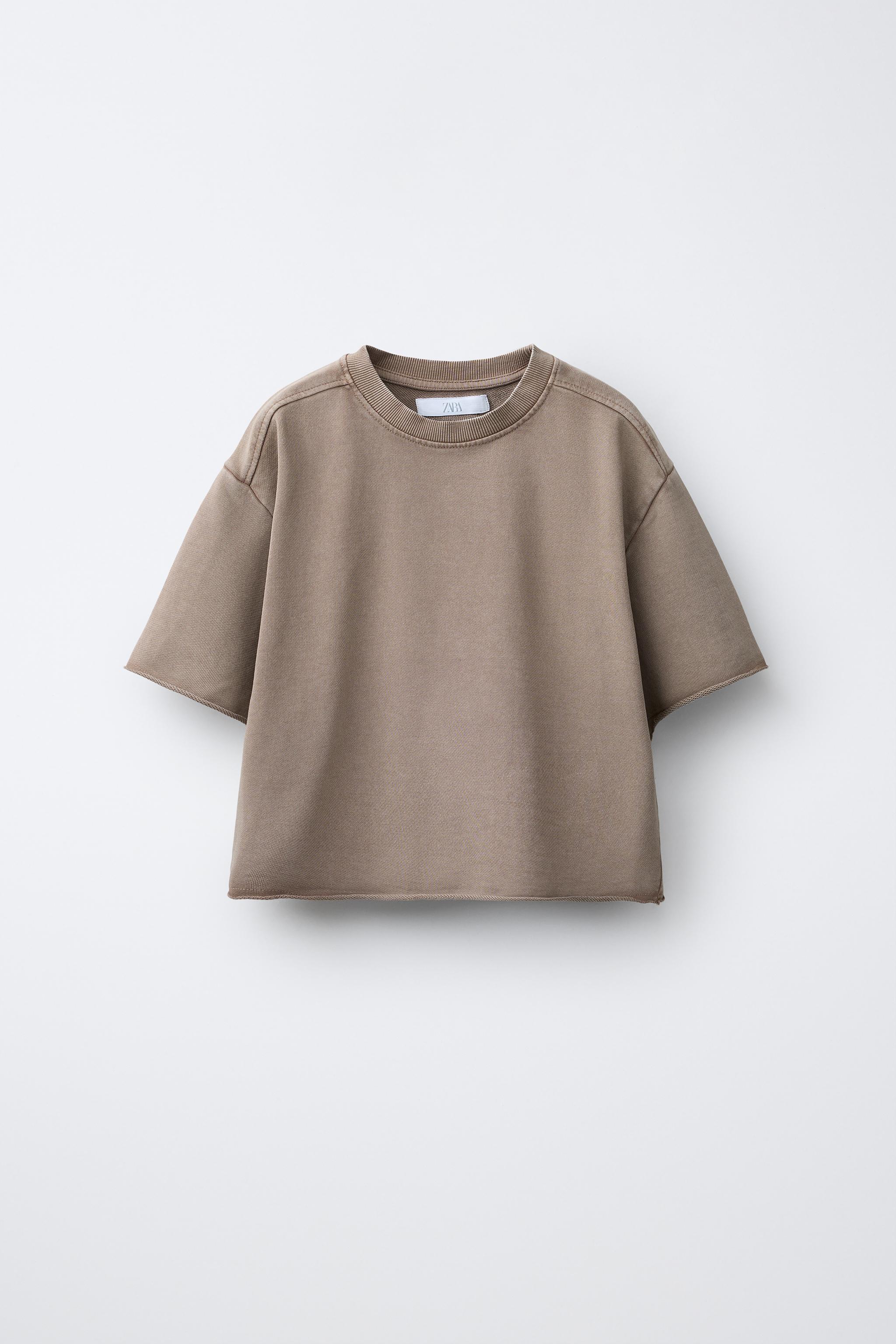 ウォッシュド加工スポーティTシャツ - カッパーレッド | ZARA Japan