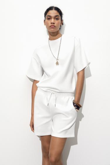 INTERLOCK BERMUDA SHORTS - White by Zara - Image 3