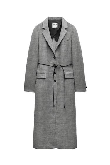 100% WOOL LONG FROCK COAT ZW COLLECTION