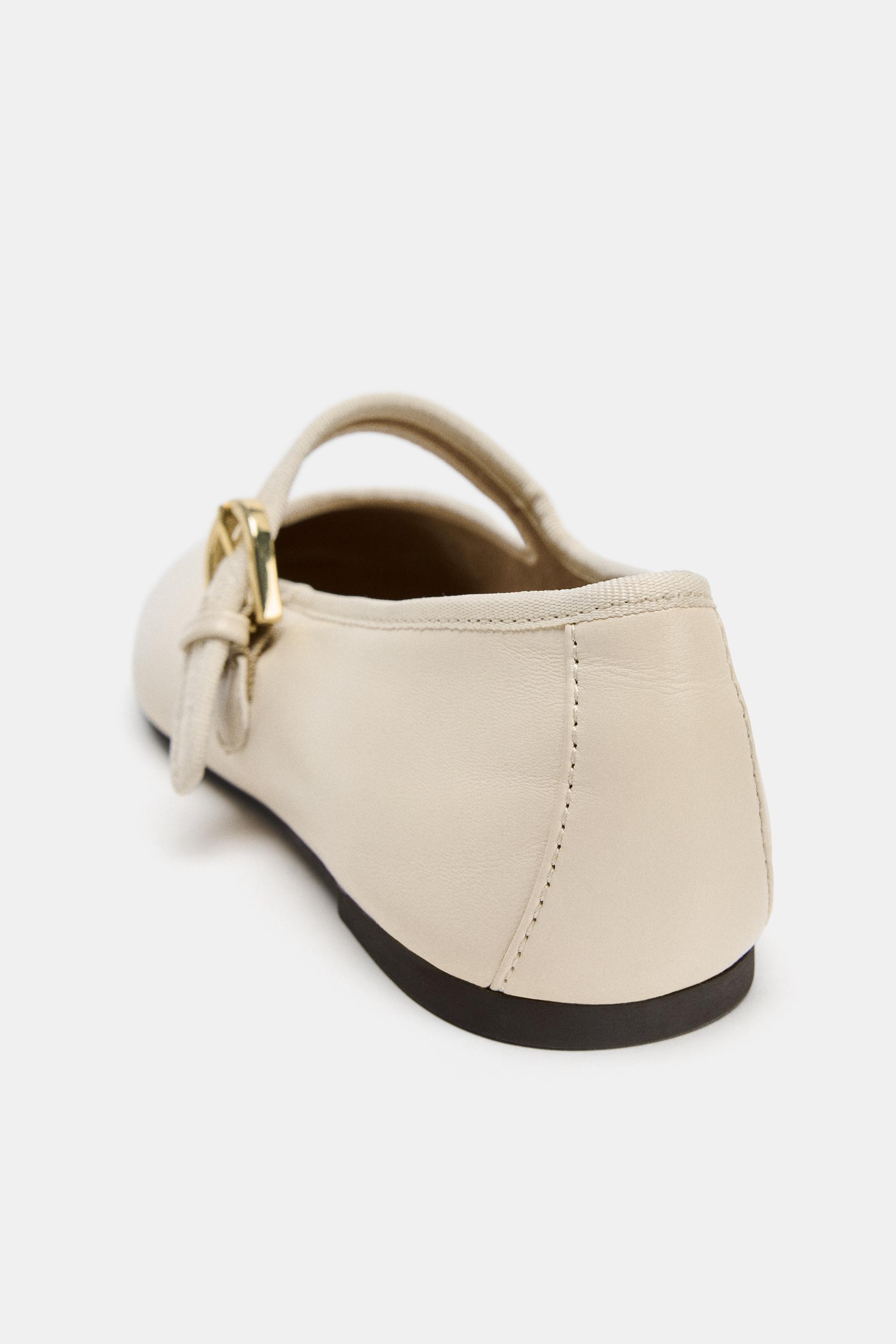ソフトレザーバレエシューズ - ホワイト | ZARA Japan / 日本