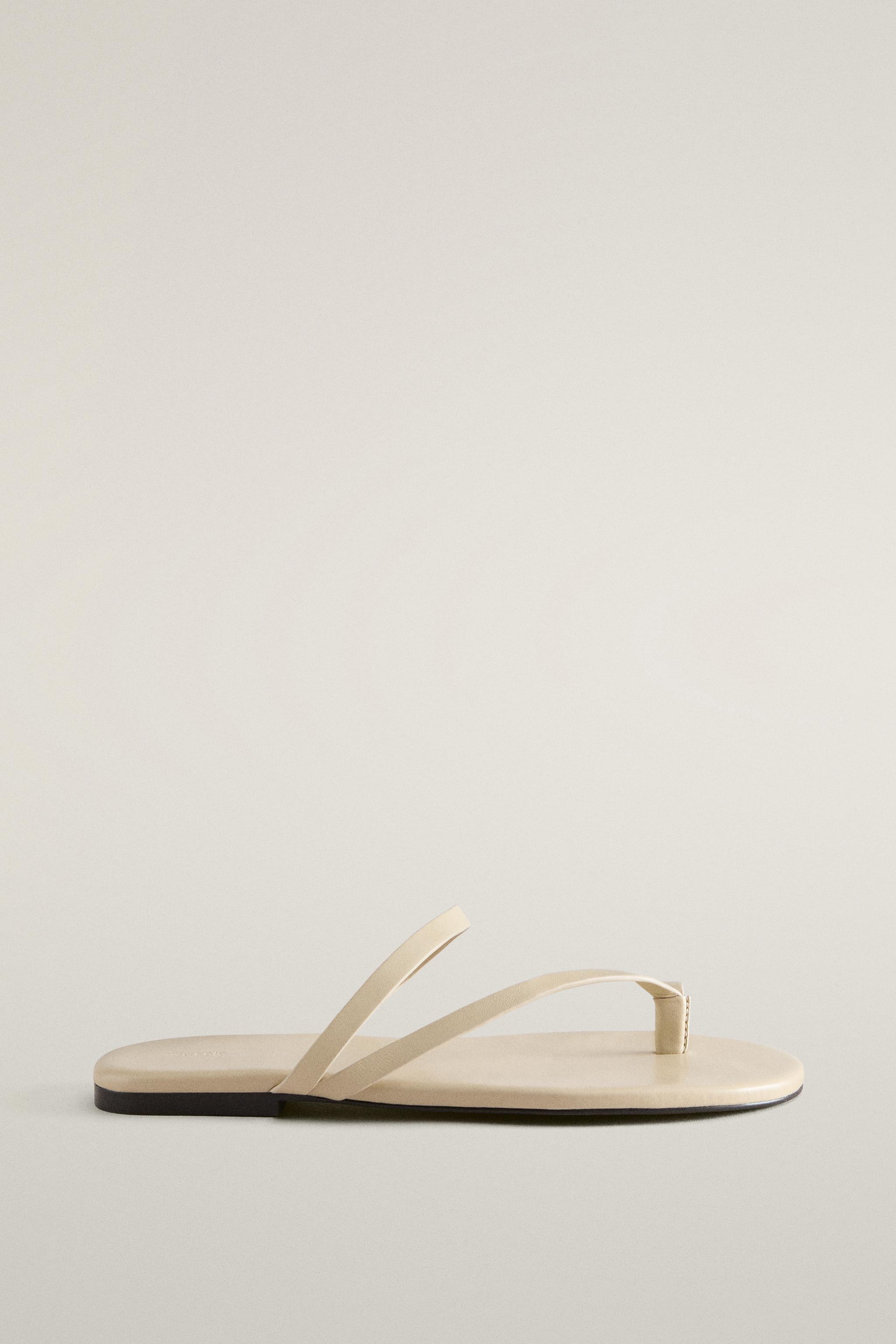 SANDALE PLATE CUIR