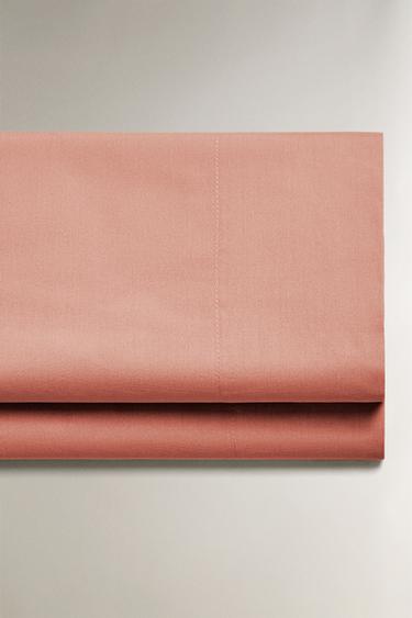 PERCALE FLAT SHEET (500 THREAD COUNT) - Coral by Zara - Image 0