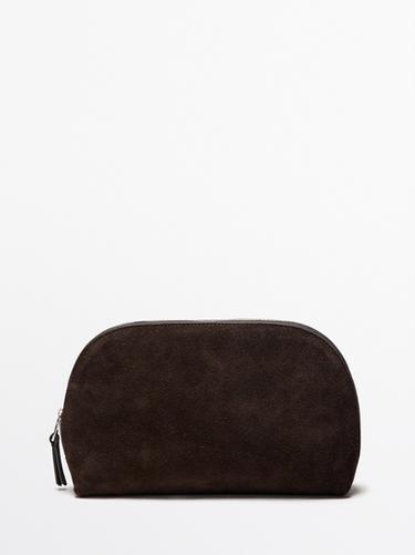 Zara Split leather toiletry bag - Brown - Image 0
