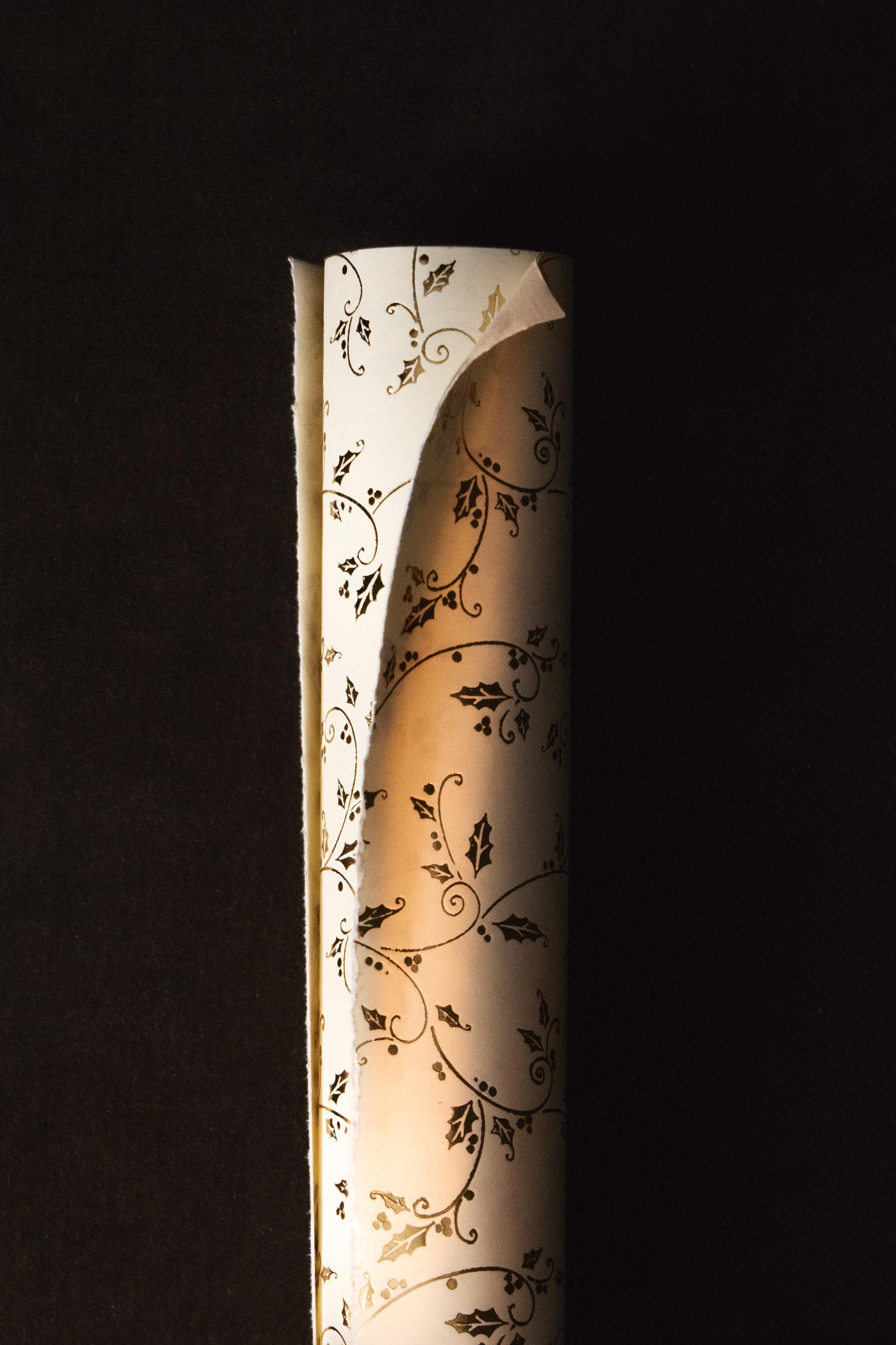 PAPIER CADEAU FEUILLES NOËL