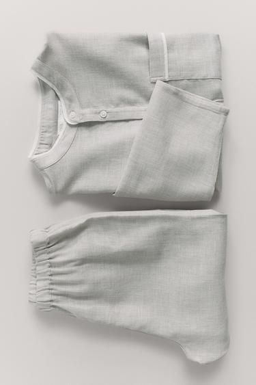 Zara 2-14 YEARS/ HENLEY PAJAMA SHIRT - Mauve