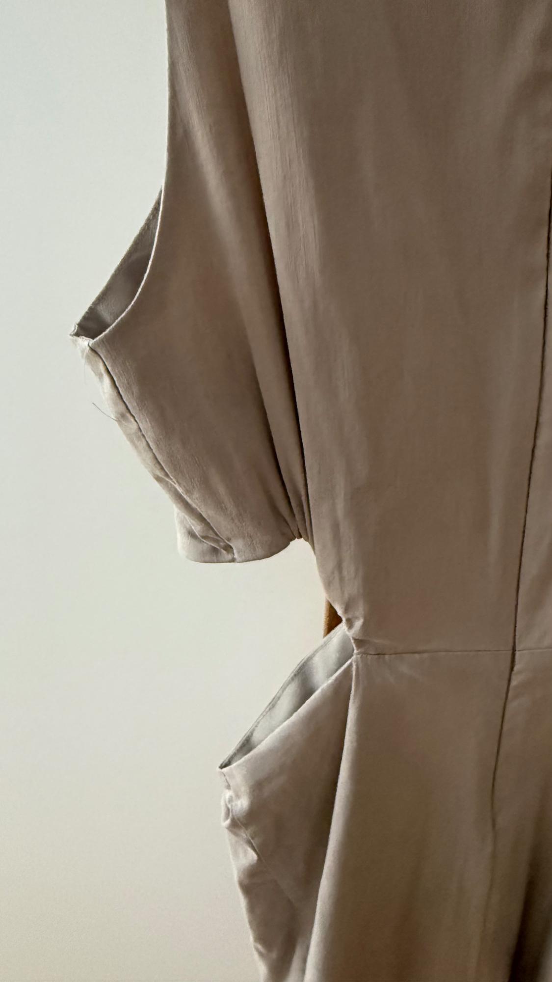 LINEN BLEND DRESS WITH CUT-OUT DETAIL - Image 5