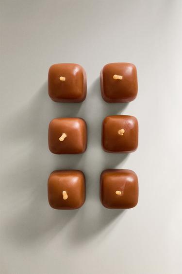 CONFEZIONE CANDELE DECORATIVE MOU (CONFEZIONE DA 6) - Toffee di Zara