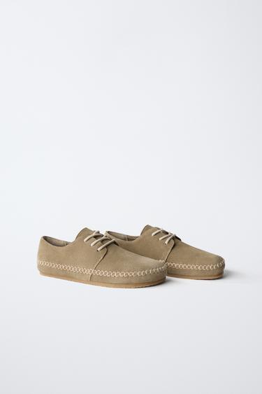 CHAUSSURES BAREFOOT EN CUIR - Marron sable de Zara - Image 1