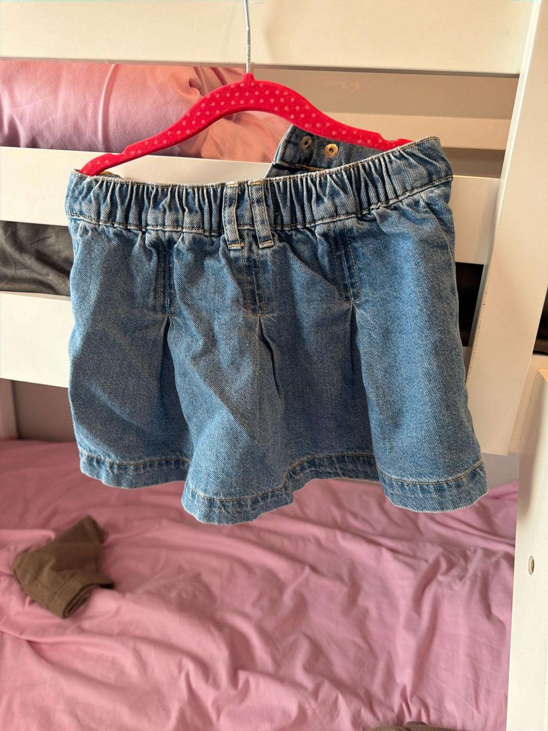 PLEATED DENIM SKIRT - Image 3