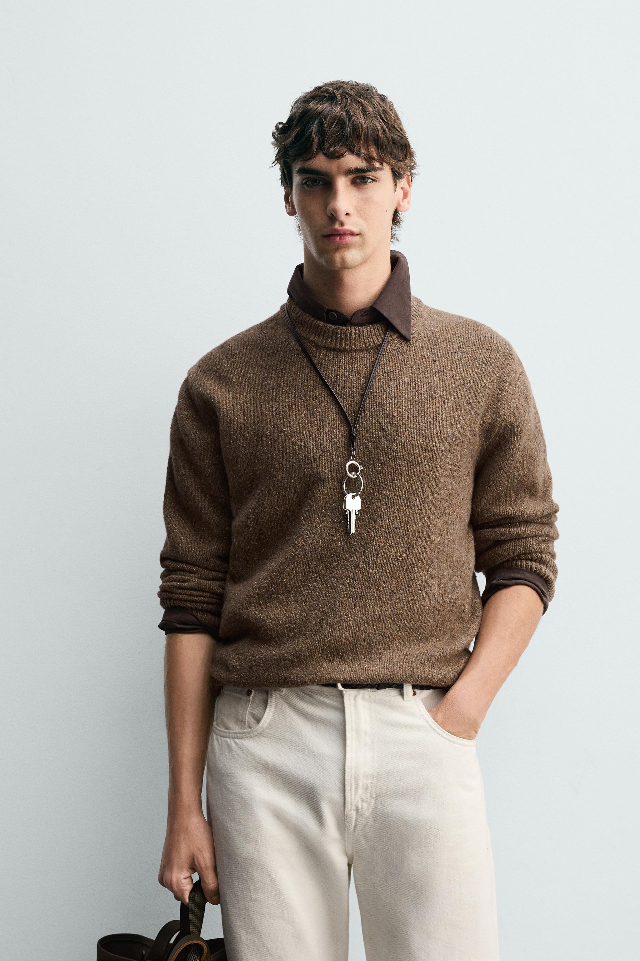 WOOL BLEND BUTTON-UP JUMPER