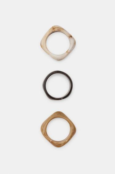 LOT DE 3 BRACELETS RIGIDES - Écru de Zara - Image 2