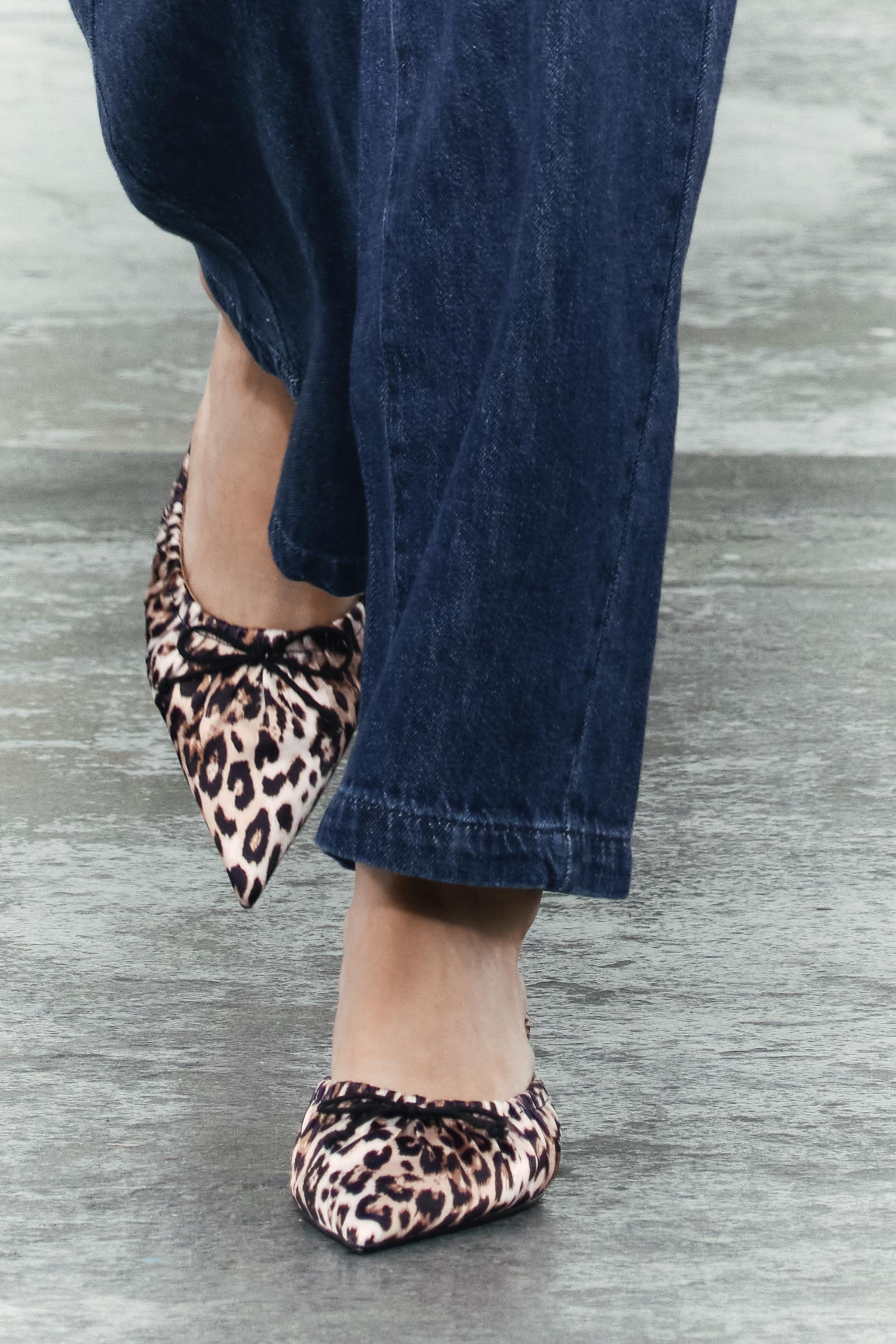 Cheetah heeled mules hotsell