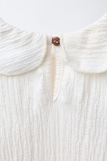 TEXTURED NECK BODYSUIT - Ecru by Zara - Image 3