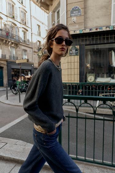 PULL EN MAILLE AU TOUCHER DOUX - Marengo chiné de Zara - Image 2