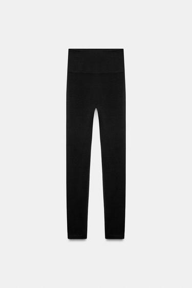 SEAMLESS MERINO WOOL SKI COLLECTION LEGGINGS - Black by Zara