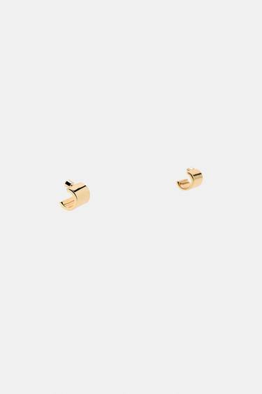 BOUCLES D'OREILLES MÉTALLIQUES TUBULAIRES - Doré de Zara - Image 1