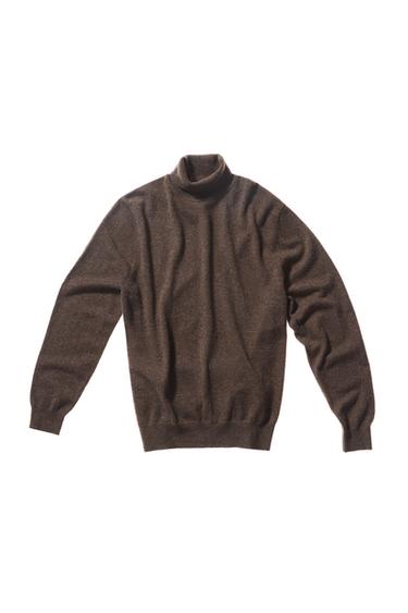 JERSEY CUELLO VUELTO CASHMERE - Marrón vigoré de Zara