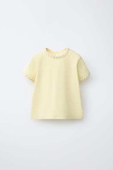 BLUZË ME LULE - E verdhë e hapur nga Zara