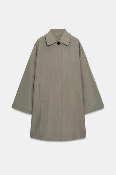 TRENCH OVERSIZE ZW COLLECTION - Gris grenat de Zara - Image 8