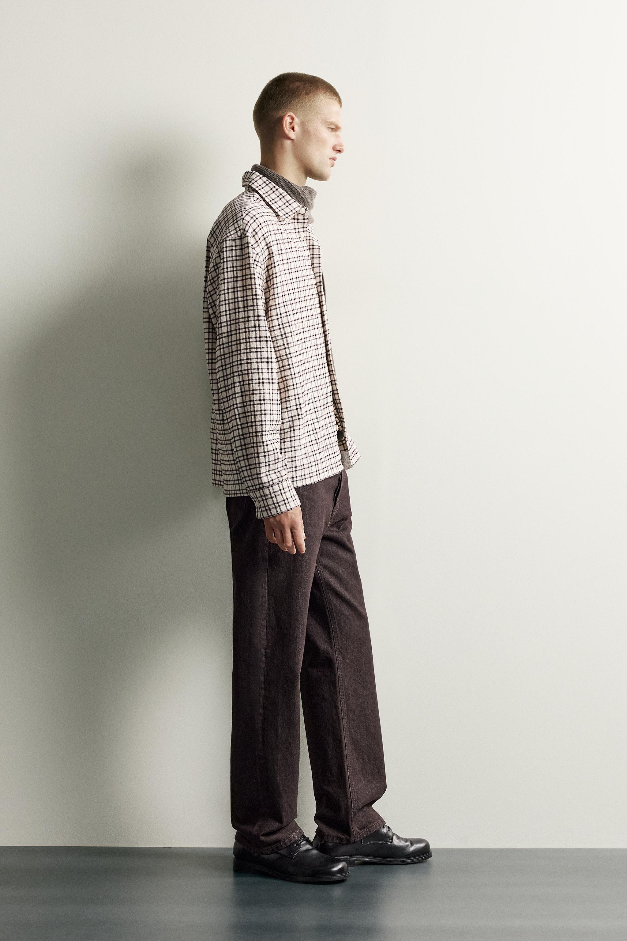 TEXTURED PLAID SHIRT