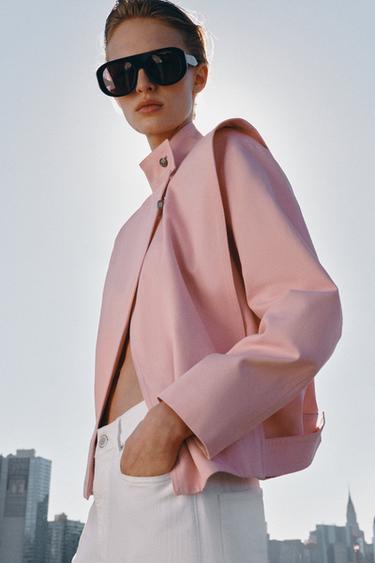 ДВУБОРТНАЯ КУРТКА С ПУГОВИЦАМИ — ZW COLLECTION — РОЗОВЫЙ от Zara