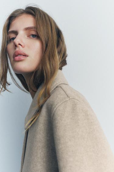 VESTE SOUPLE À POCHES - Sable / Chiné de Zara - Image 3