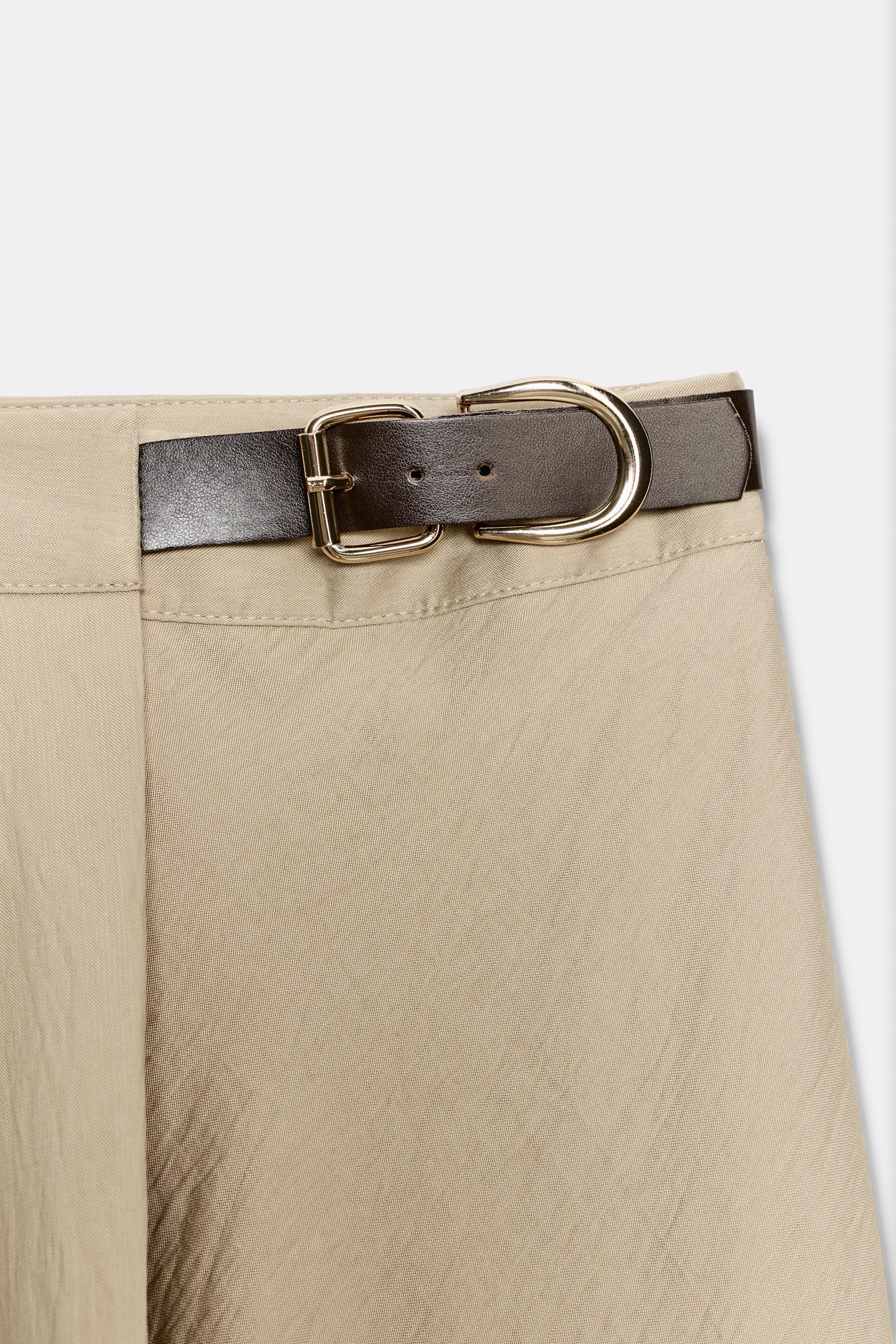 BUCKLE MIDI SKIRT