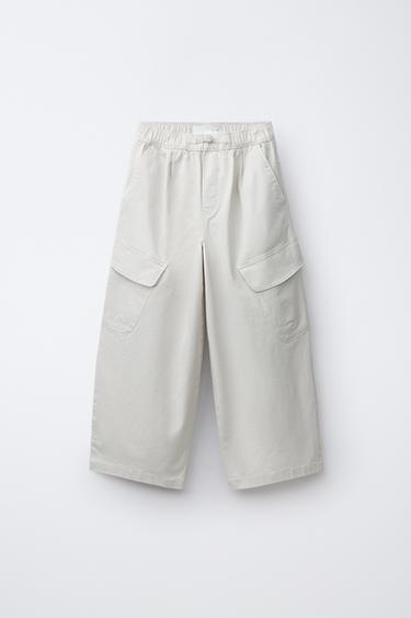 CARGO TROUSERS - Mid-ecru by Zara